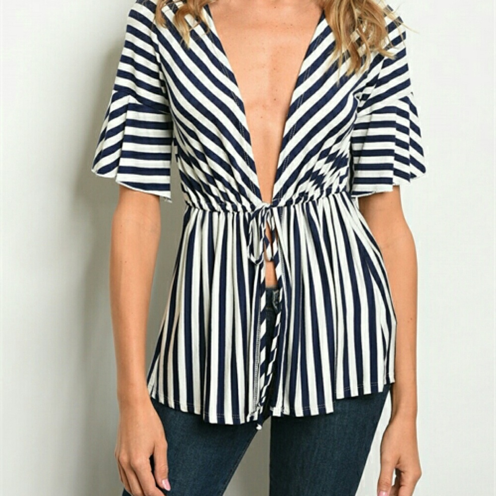 Deep plunge shirt